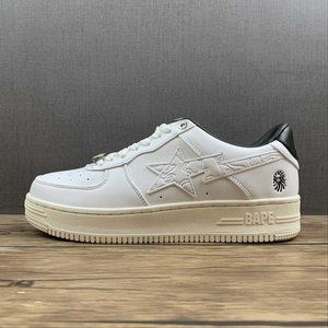 A Bathing Ape Bape Sta Low White Unisex Sneakers